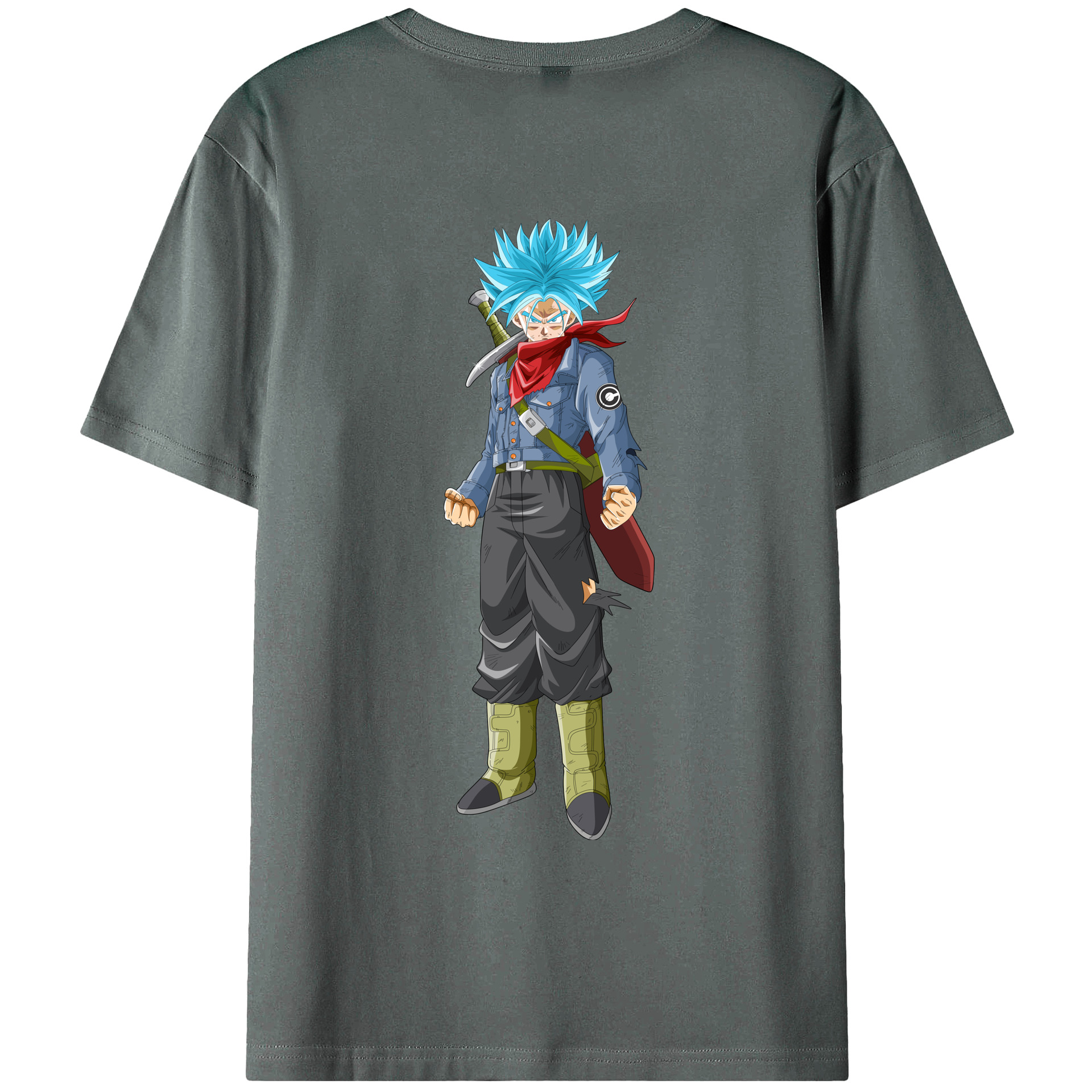 （画像用） ドラゴンボール トランクス（Torankusu）DRAGON BALL Trunks 綿100％ メンズ半袖Tシャツ（バックプリント） 通気性